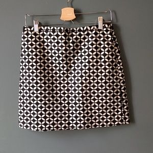 Cynthia Rowley white & black mini skirt