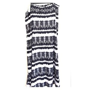 Black and white maxi skirt