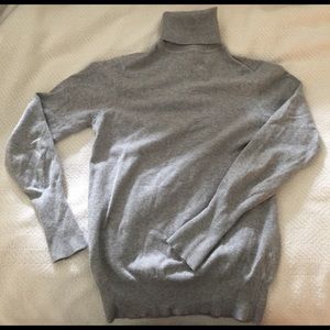 Zara knit grey cotton turtleneck sweater