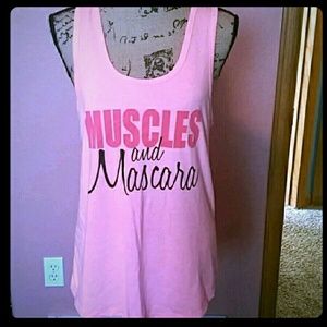MUSCLES and Mascara Racer back Top