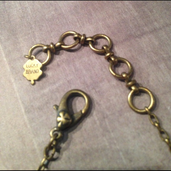 Lucky Brand Gold & Jade layered Necklace - Picture 6 of 8