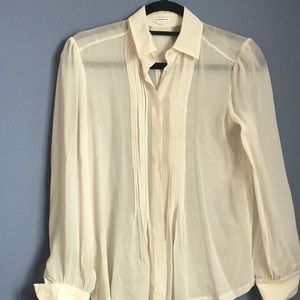 Club Monaco Sheer Button Down Blouse - Size Small