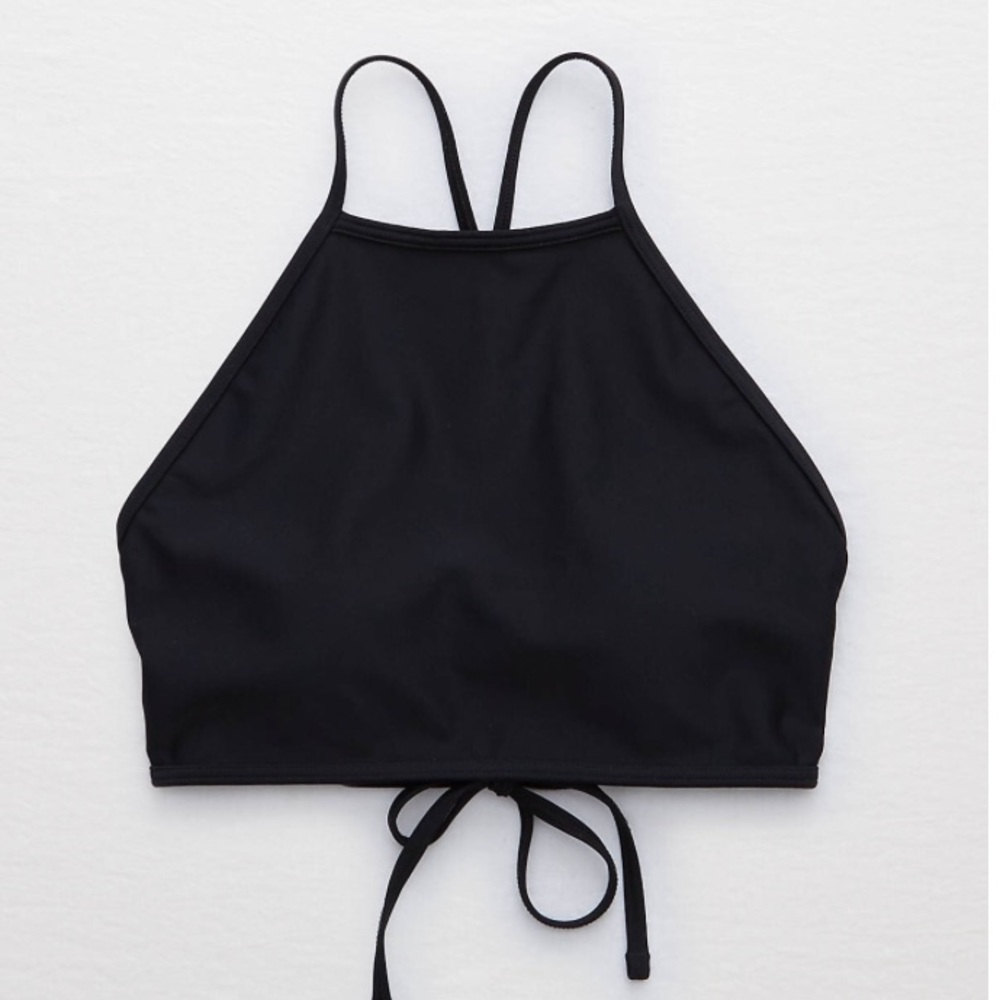 Black Hi-Neck Bikini Top