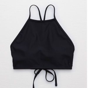 Black Hi-Neck Bikini Top