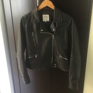 Zara faux leather biker jacket