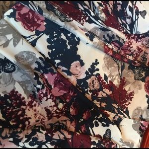 Silky floral cardigan