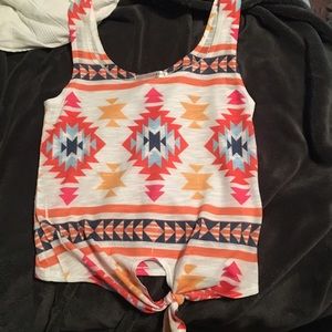 Tribal patterned tank top