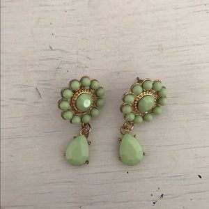 Light green linear earrings (make an offer:)