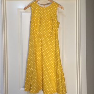 Yellow polkadot dress