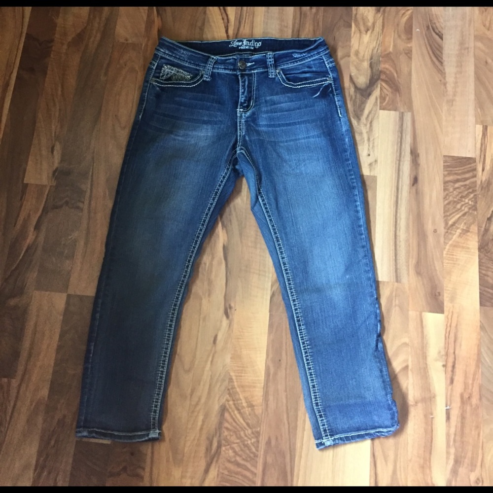 Love indigo capris