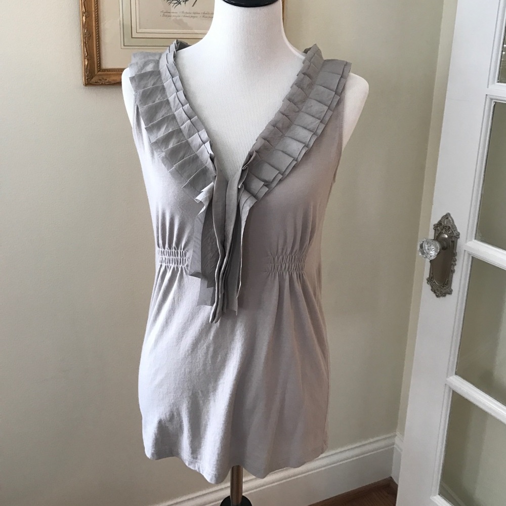 Ruffled knit top