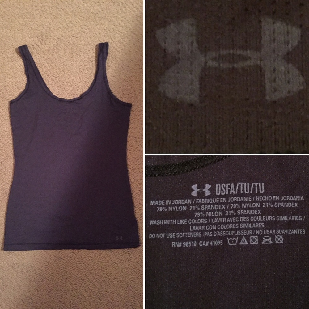 UA UNDER ARMOUR black work out tank top. OSFA