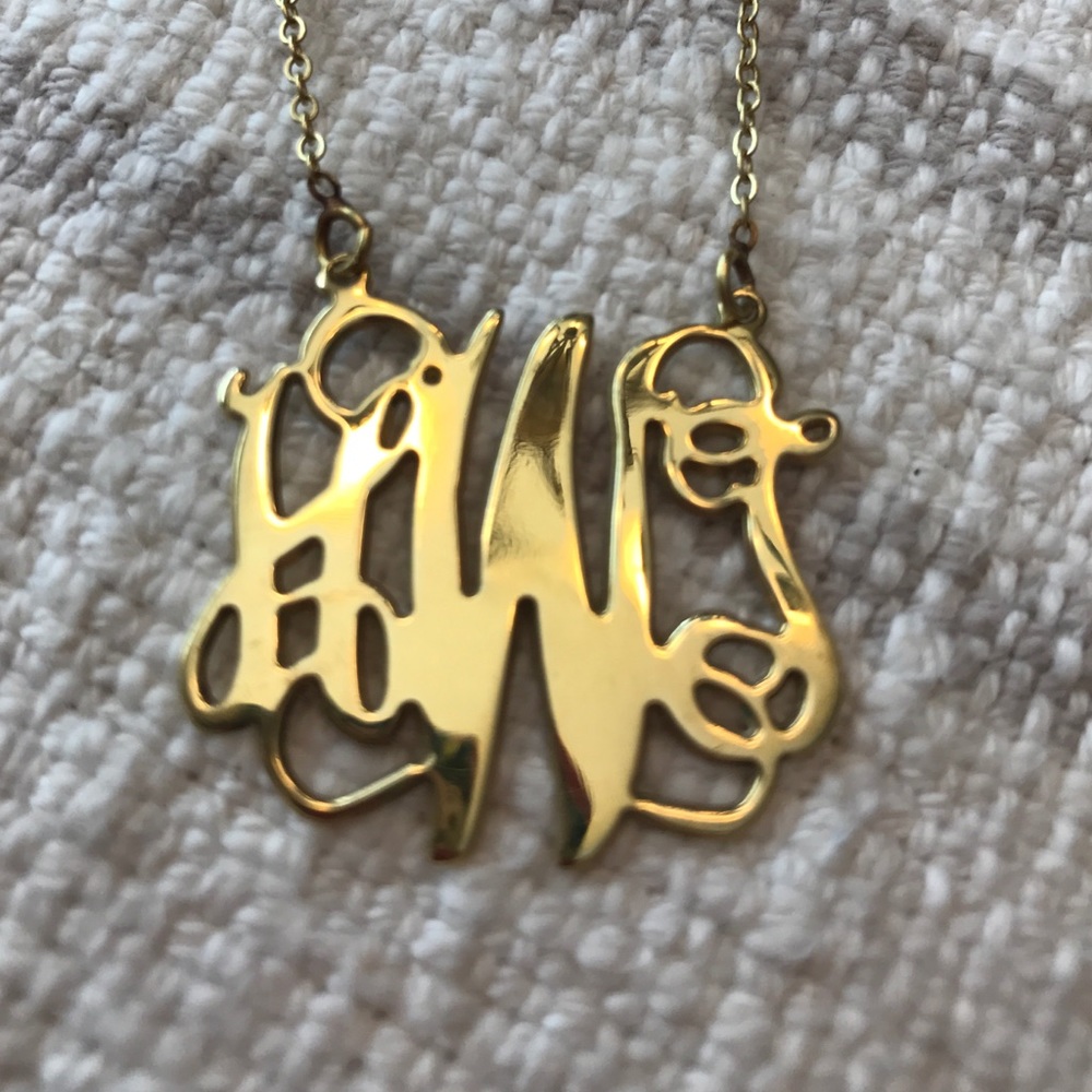 Monogrammed  "HWT" necklace
