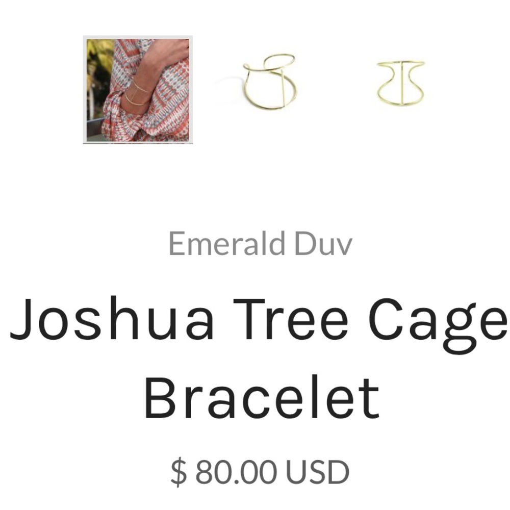 Joshua Tree Cuff Bracelet by Emerald Duv.