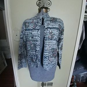 Chico's Embellished Jacket - sz.1 (8-10)