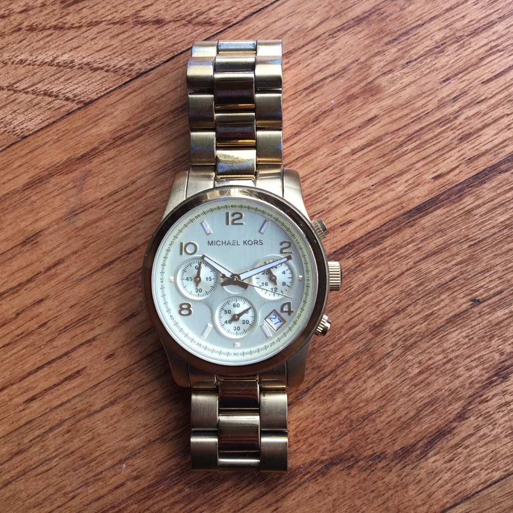 Michael Kors gold chronograph watch