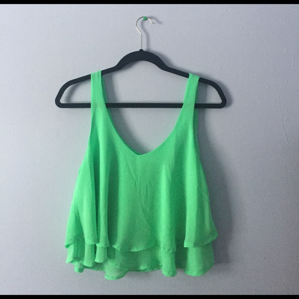 Green Crop Top
