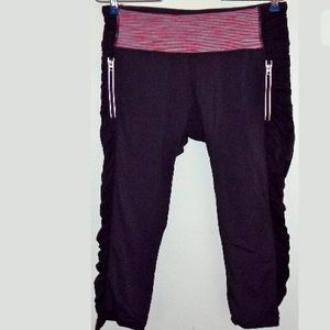 Lululemon Run In The Sun Crop CoalMarch Wee Stripe