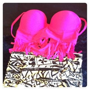 High waisted two piece swim suit size L