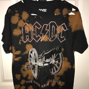 AC/DC hand distressed vintage shirt