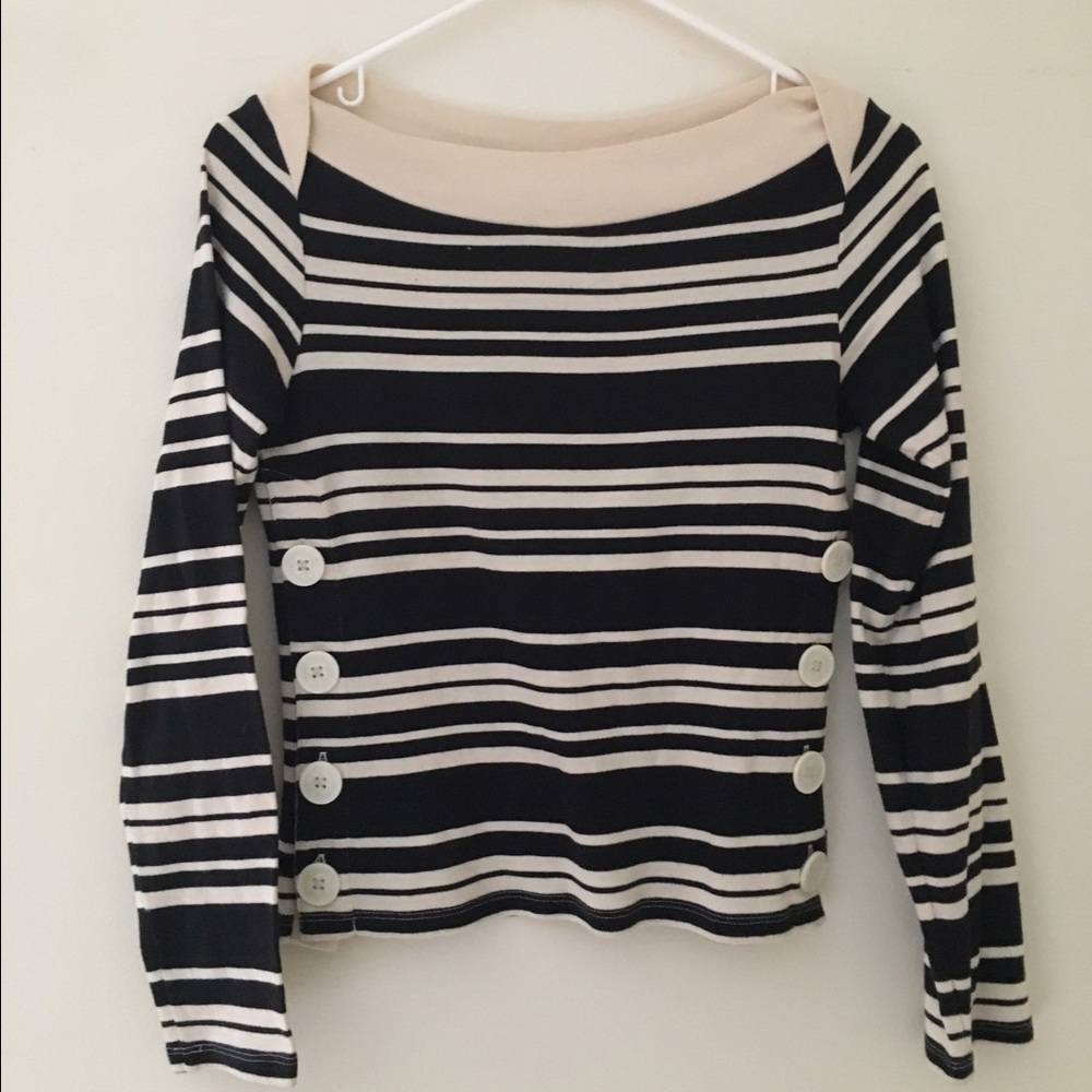 Boatneck Striped Top