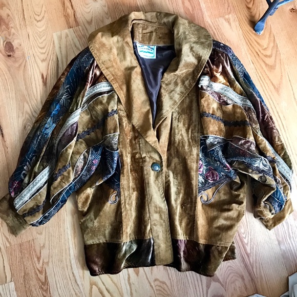 Vintage Boho hippie patchwork oversized jacket - Picture 1 of 3