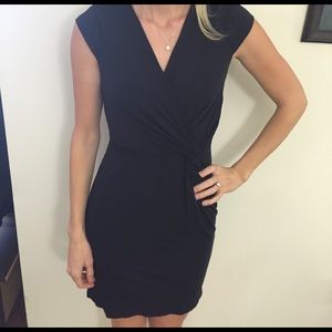 Ann Taylor navy wrap dress
