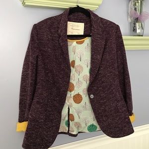 Anthropologie purple blazer jacket