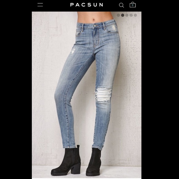 PacSun High waist skinny jeans size 24 - Picture 2 of 5