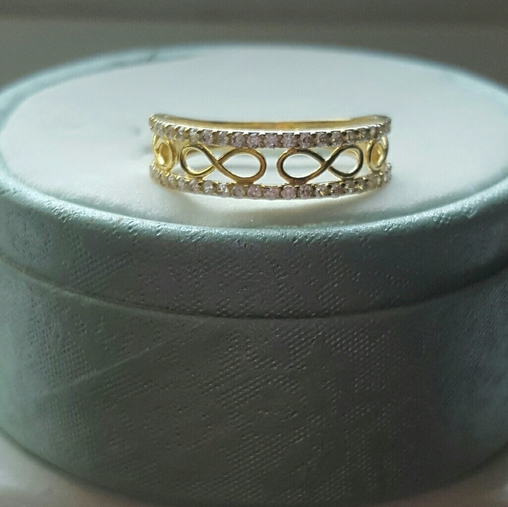 Infinity real gold ring 18k