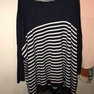 Boohoo oversized striped sweater dress