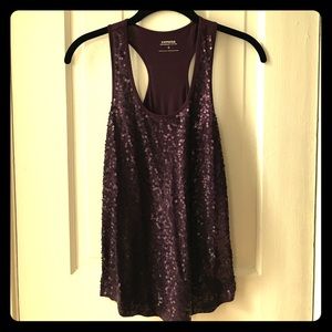 Express Sequin Racerback Tank