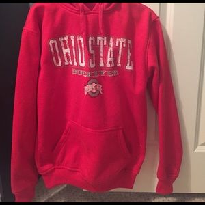 Red Ohio State Buckeyes hoodie. Size Small