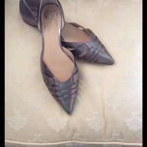 Vince Camuto Pewter D'Orsay Flat, Size 8