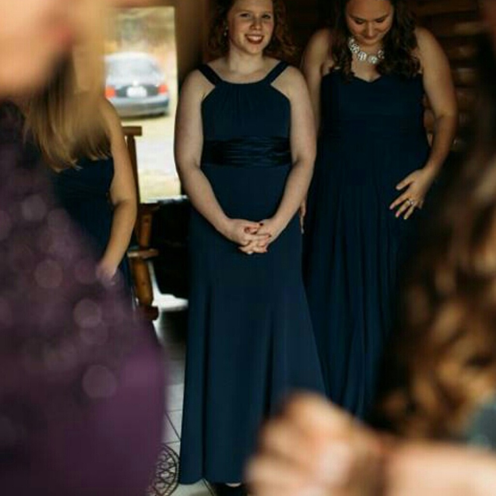 David's Bridal Long Bridesmaid Dress