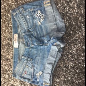 Hollister jean shorts light wash
