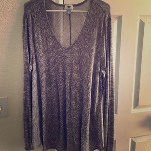 Old Navy Brown Heathered Top