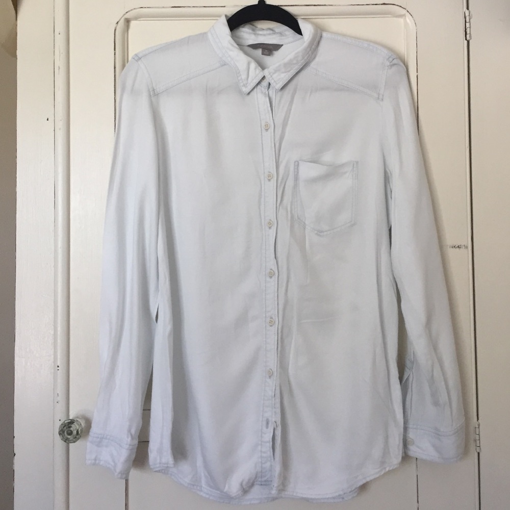 Super soft light blue button up.