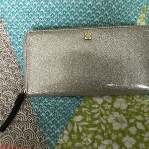 Silver Glitter Kate Spade Wallet