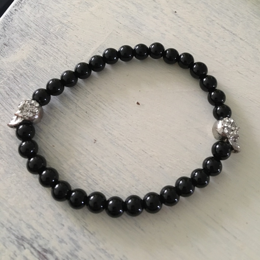 Nwot black and silver skull bracelet - Picture 2 of 3