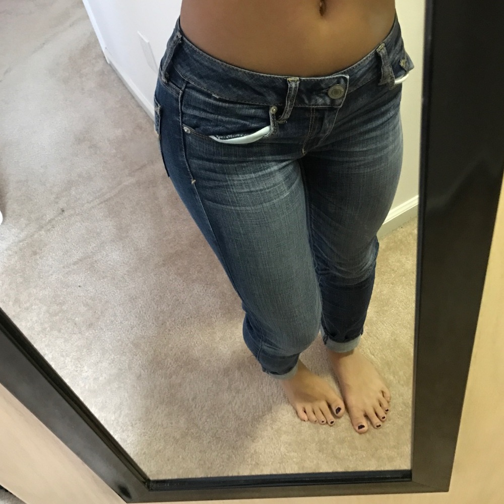 Dark wash low rise Jeans