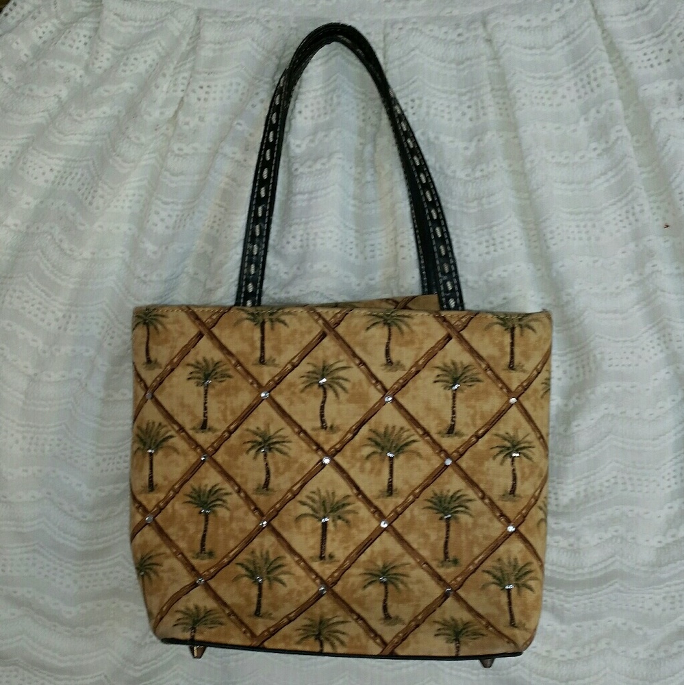 Palmetto Tree Purse with Rhinestones