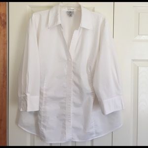 White professional button down
