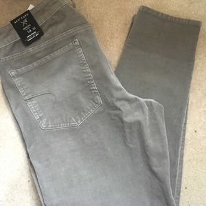 American Eagle grey cord jeans