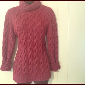 L.L Bean Wool Thick Cable Knit Sweater