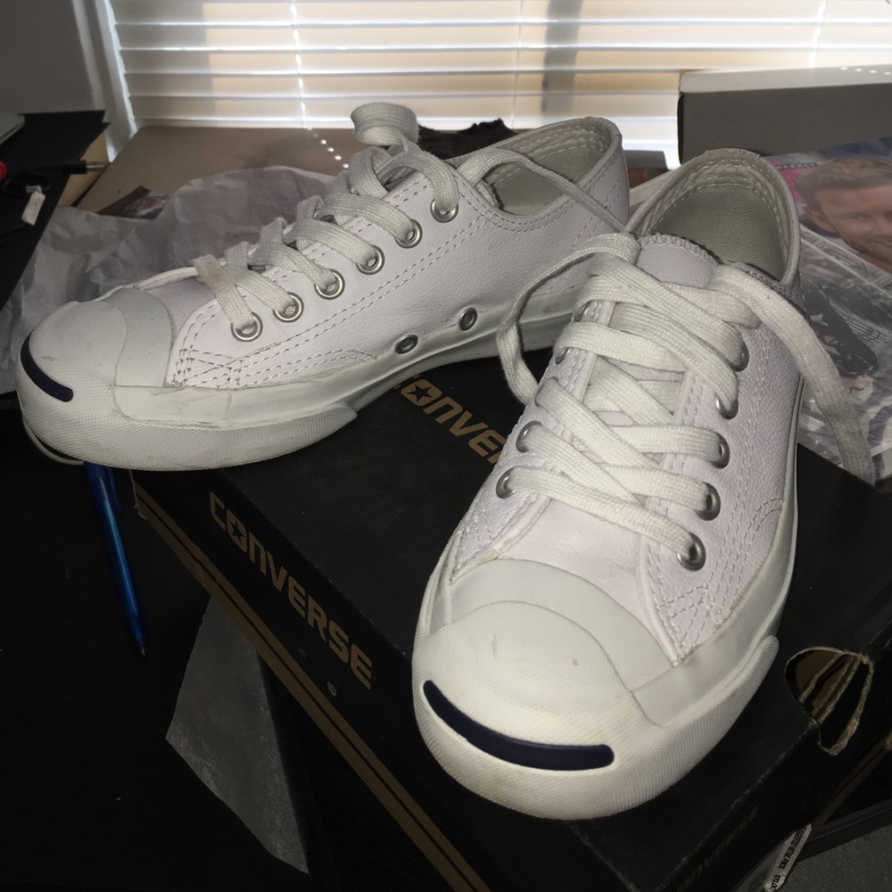 Converse jack Purcell. Worn. Size 4.5 women