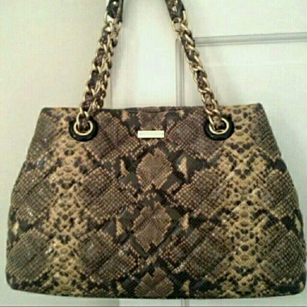 Kate Spade Large Gold Coast Maryann Python Tote
