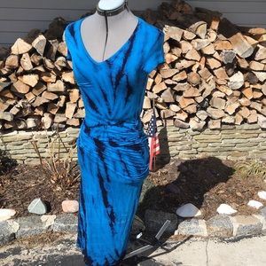 NWOT Young Broke & Fabulous tie-dye Midi Dress