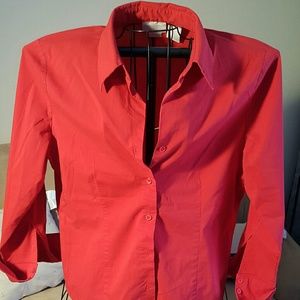 #B005.  Red dress shirt. Size 12