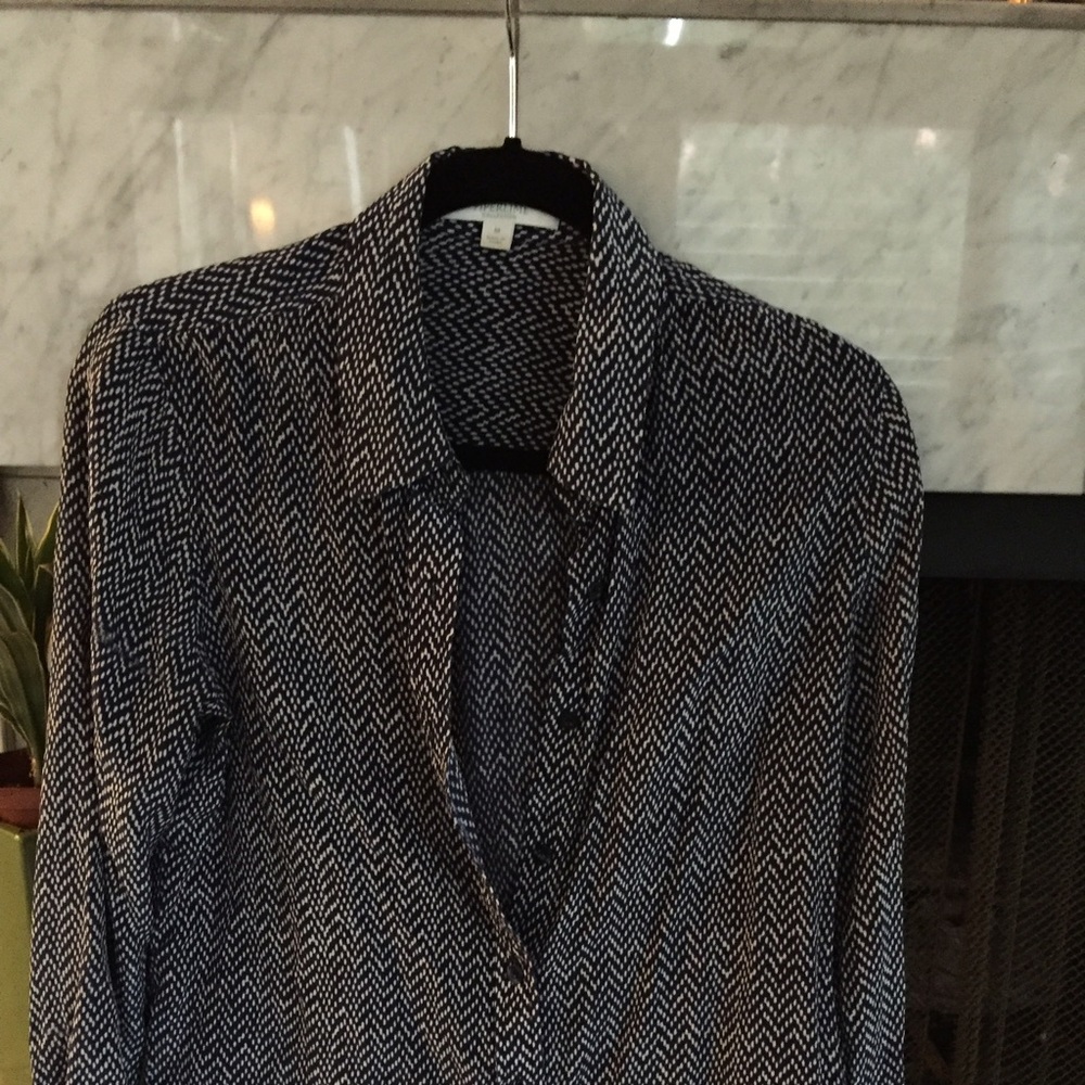 Piper Lime button down navy blue